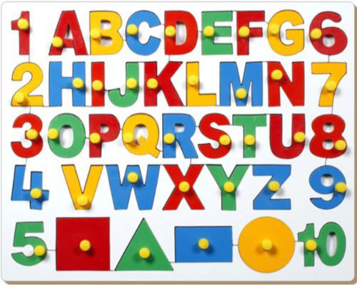 English Alphabets With Numbers & Shapes